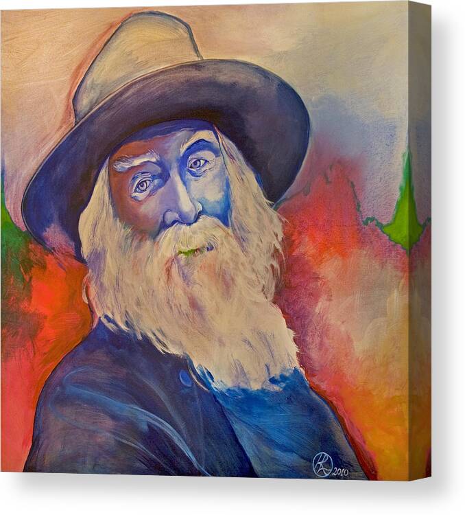 Walt Whitman Canvas Print featuring the painting Walt Whitman by Robert Lacy