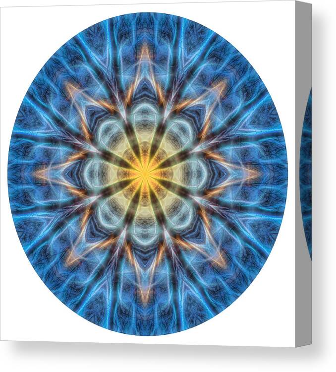 Mandala Canvas Print featuring the digital art Warmth in the Cold Mandala by Beth Sawickie