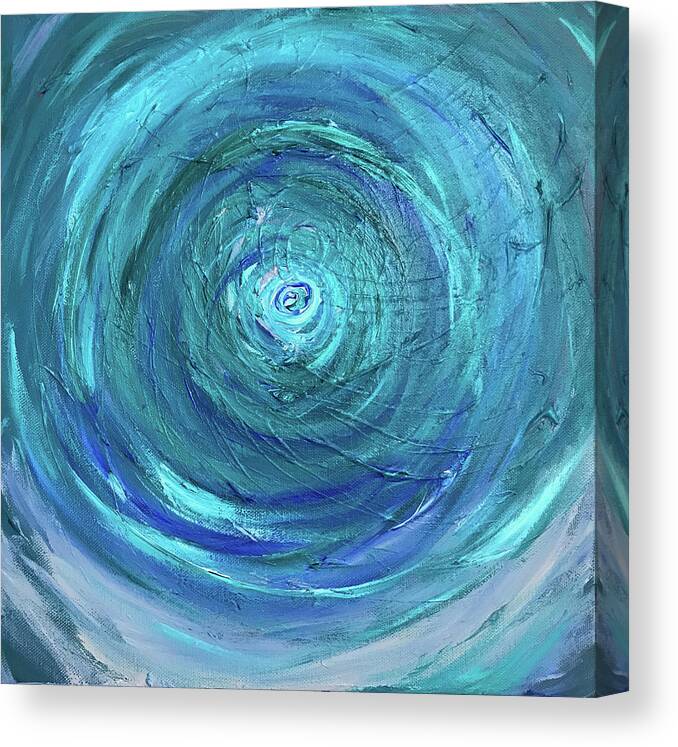 Water Canvas Print featuring the painting Water Swirl by Annette Hadley