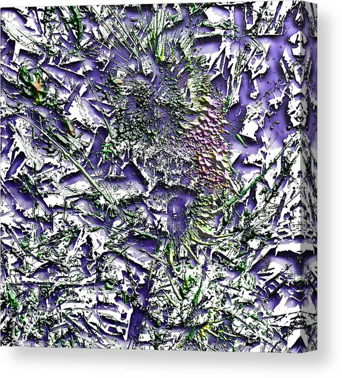 Abstract Digital Art Canvas Print featuring the digital art Waterplant by Aaron Kreinbrook