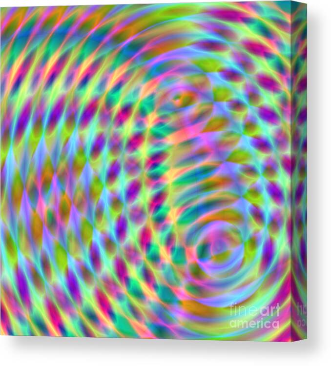 Abstract Canvas Print featuring the digital art Wave 001 by Rolf Bertram