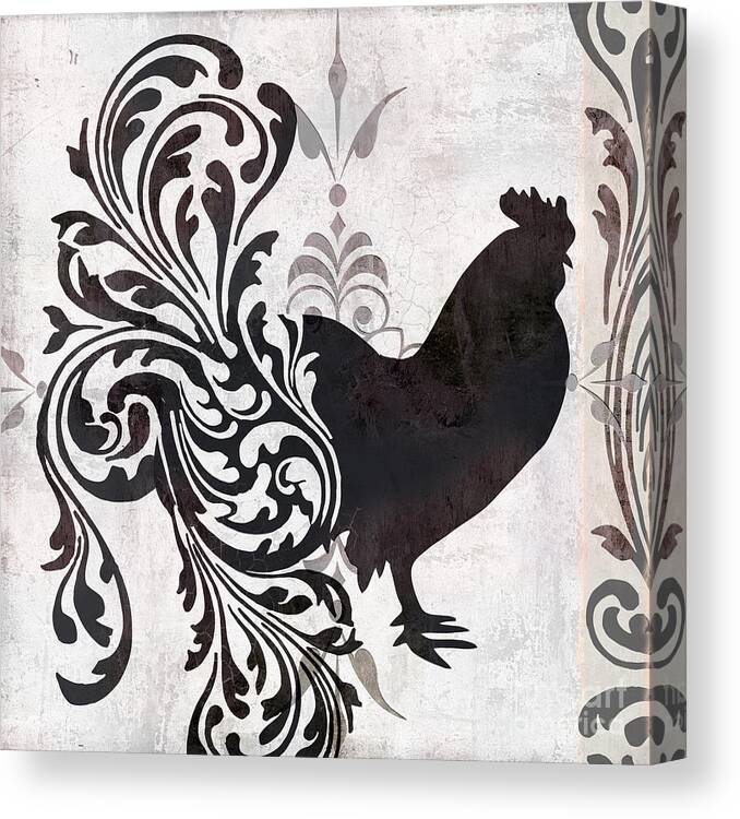 Rooster Canvas Print featuring the painting Weathervane II by Mindy Sommers