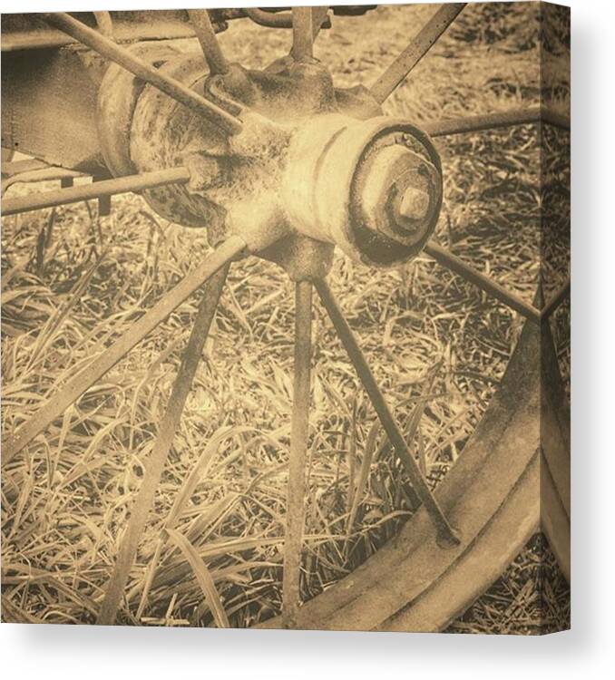 Rustic Canvas Print featuring the photograph Wheels Of Time 2 by Leah McPhail