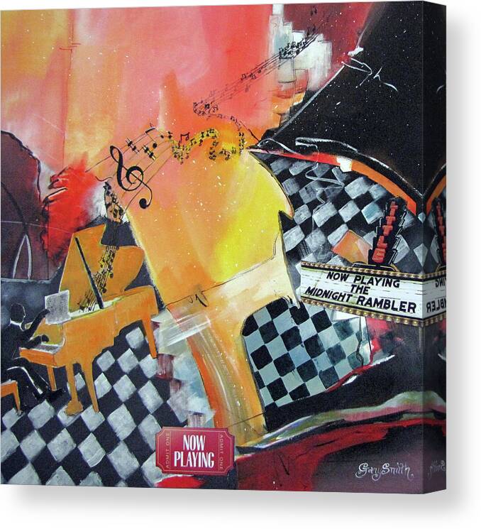 Music Canvas Print featuring the painting Where Does the Music Go by Gary Smith