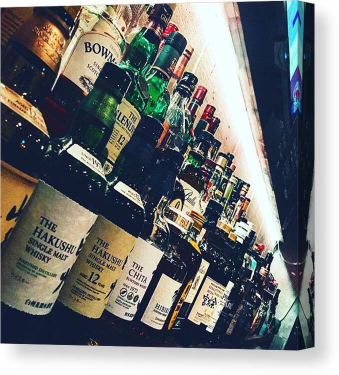 Whiskey Canvas Print featuring the photograph #whiskey #cocktail #shochu #bartender by Yoshimoto Wataru