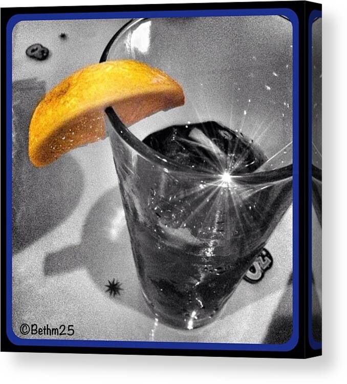 Fxphotostudio Canvas Print featuring the photograph Who Needs A #drink? Lol. #lemon by Elizabeth Mekarski