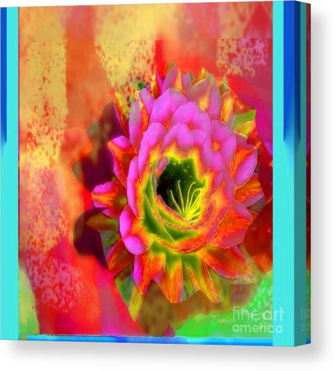 Square Canvas Print featuring the mixed media Wild and Wonderful by Zsanan Studio
