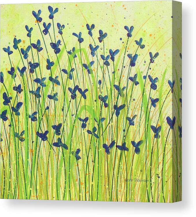Abstract Canvas Print featuring the painting Wildflower Love by Herb Dickinson