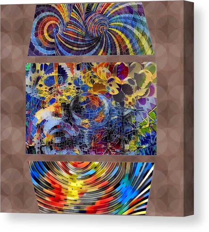 Digital Art. Abstract. Mad Vision. Riot. Explosion. Canvas Print featuring the digital art Wildsweetandcool by Lawrence Allen