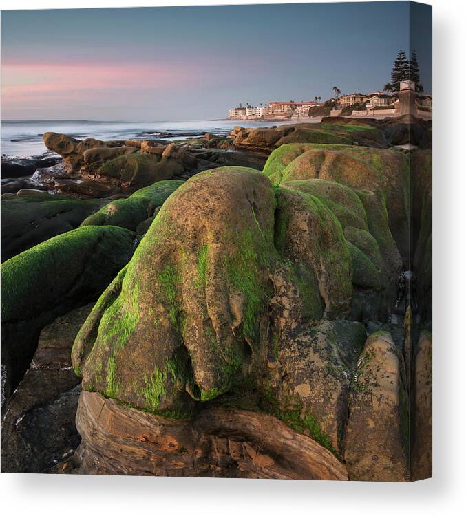 San Diego Canvas Print featuring the photograph Windansea Beach Homes by William Dunigan