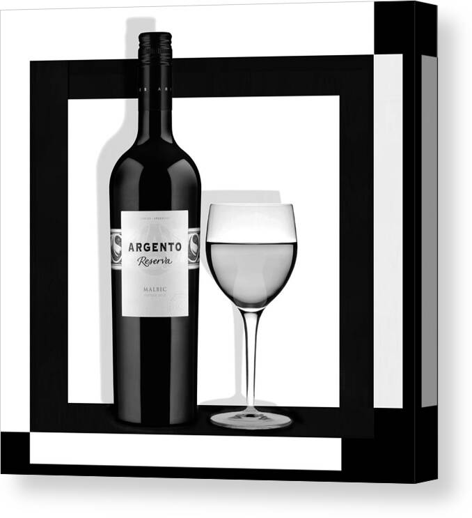 Wine Canvas Print featuring the digital art Wine Anyone by Nina Bradica