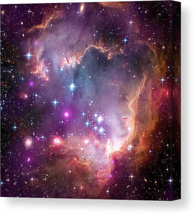 Composite Image Canvas Print featuring the photograph Wing of the Small Magellanic Cloud by Mark Kiver