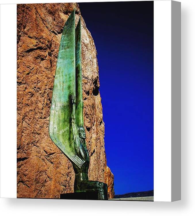 Picture Canvas Print featuring the photograph #wingedfiguresoftherepublic At The by Alex Snay