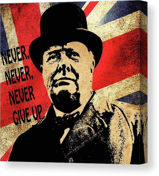 Winston Churchill Canvas Print featuring the photograph Winston Churchill 2 by Andrew Fare