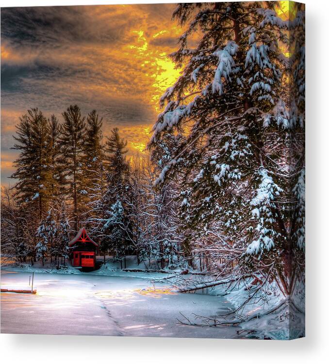 Winter Sun Canvas Print featuring the photograph Winter Sun by David Patterson