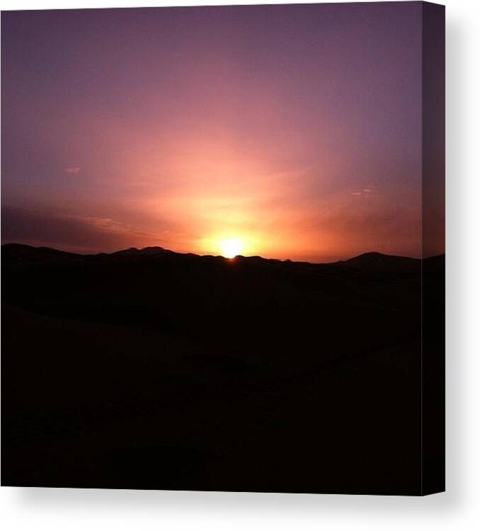 Morocco Canvas Print featuring the photograph Sahara Desert Sunrise by Nicole Alvarez