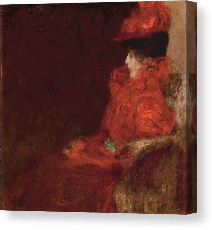 Gustav Klimt Canvas Print featuring the painting Woman in an Armchair by Gustav Klimt
