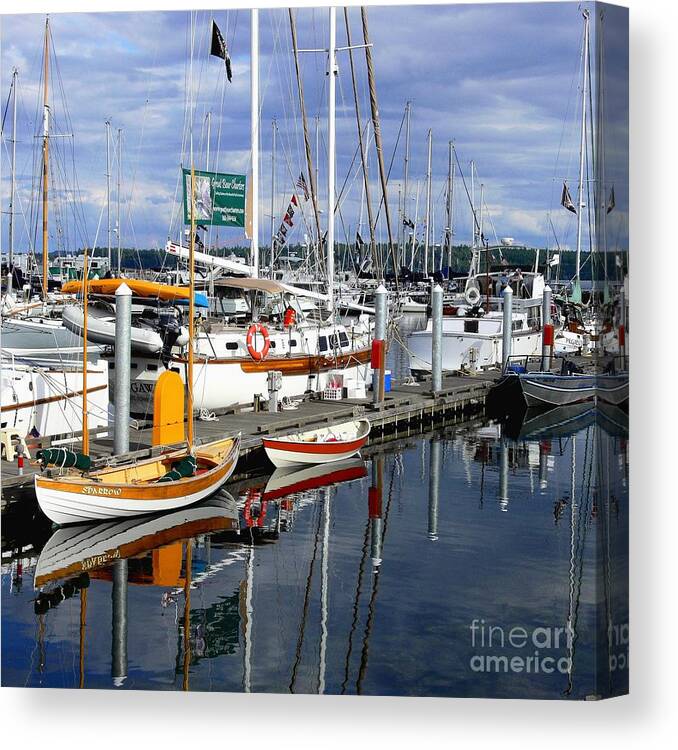 Wooden Boats-boats Canvas Print featuring the photograph Wooden Boats on the Water by Scott Cameron