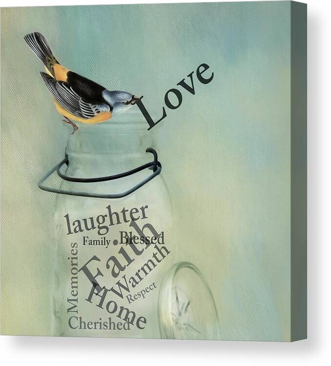 Bird Canvas Print featuring the photograph Love by Robin-Lee Vieira