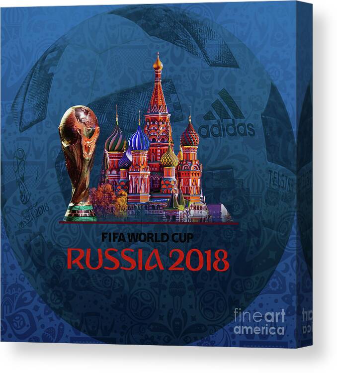  Canvas Print featuring the painting World Cup in Russia 2018 by Gull G