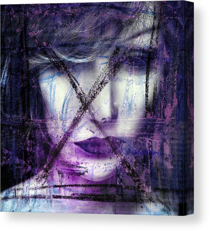 Woman Canvas Print featuring the digital art X-woman by Gabi Hampe