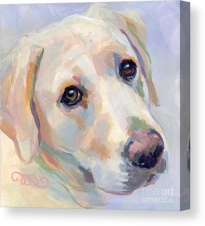 Yellow Lab Canvas Print featuring the painting Young Man by Kimberly Santini