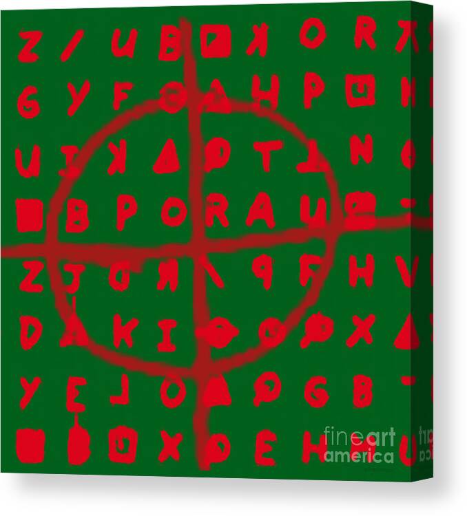 Zodiac Canvas Print featuring the photograph Zodiac Killer Code and SIgn 20130213 by Wingsdomain Art and Photography