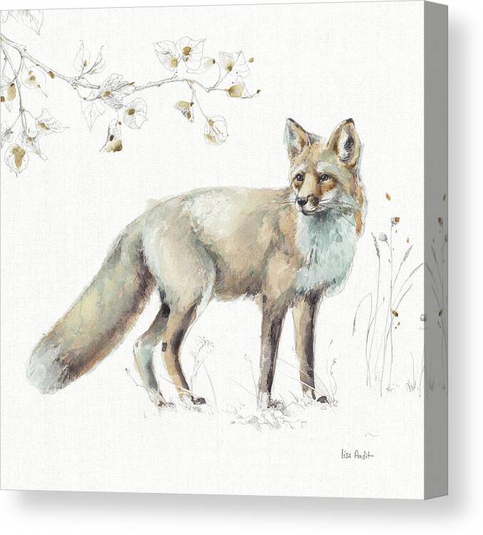 Animal Canvas Print featuring the painting A Woodland Walk Xi #1 by Lisa Audit
