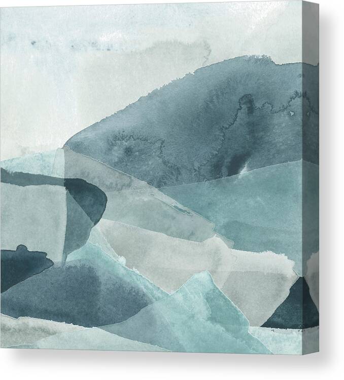 Abstract Canvas Print featuring the painting Blue Range II #1 by June Erica Vess