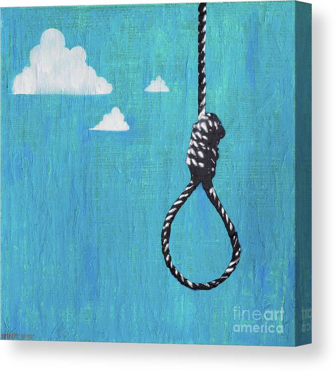  Canvas Print featuring the mixed media Blue Skies #1 by SORROW Gallery