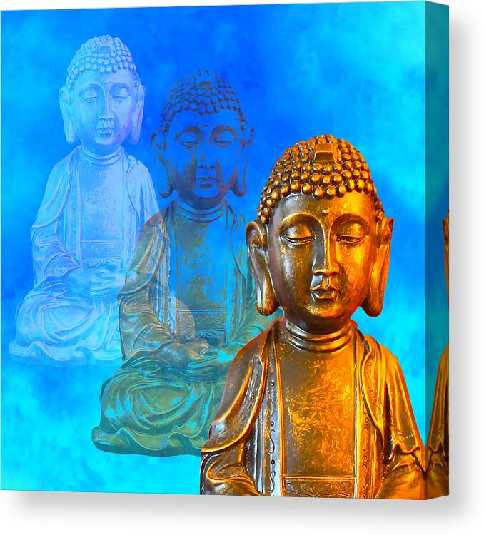 Buddha Canvas Print featuring the digital art Buddha's Thoughts #1 by Ginny Gaura