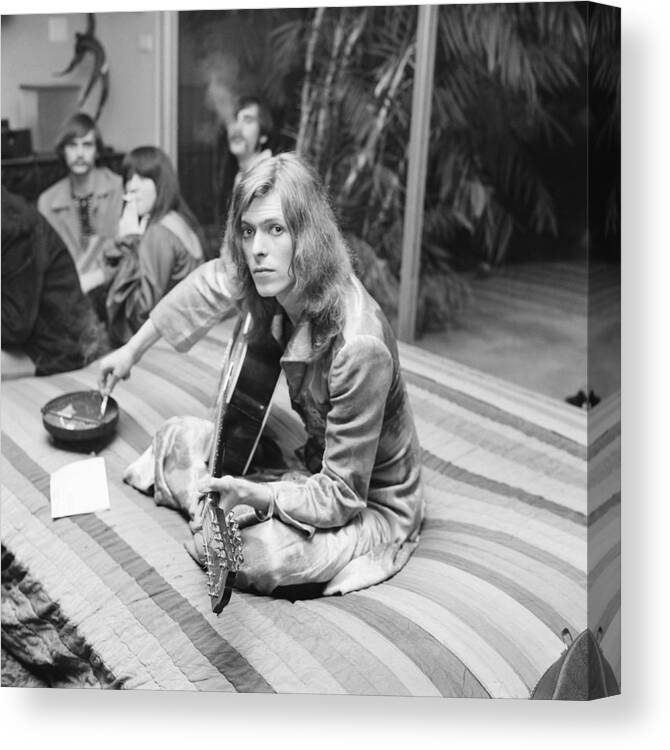 David Bowie Canvas Print featuring the photograph David Bowie At Bingeheimer Party #1 by Michael Ochs Archives