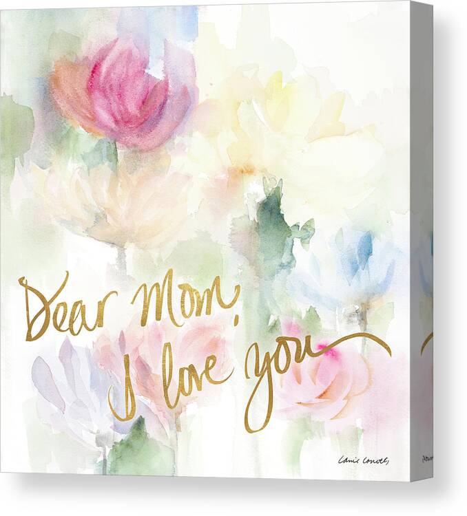 Dear Canvas Print featuring the mixed media Dear Mom #1 by Lanie Loreth