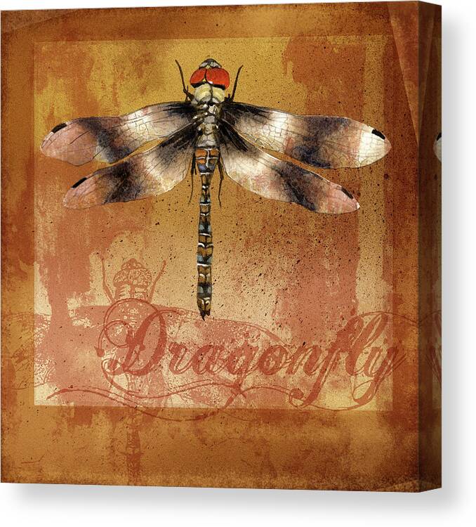 Dragonfly Canvas Print featuring the painting Dragon II #1 by Kory Fluckiger