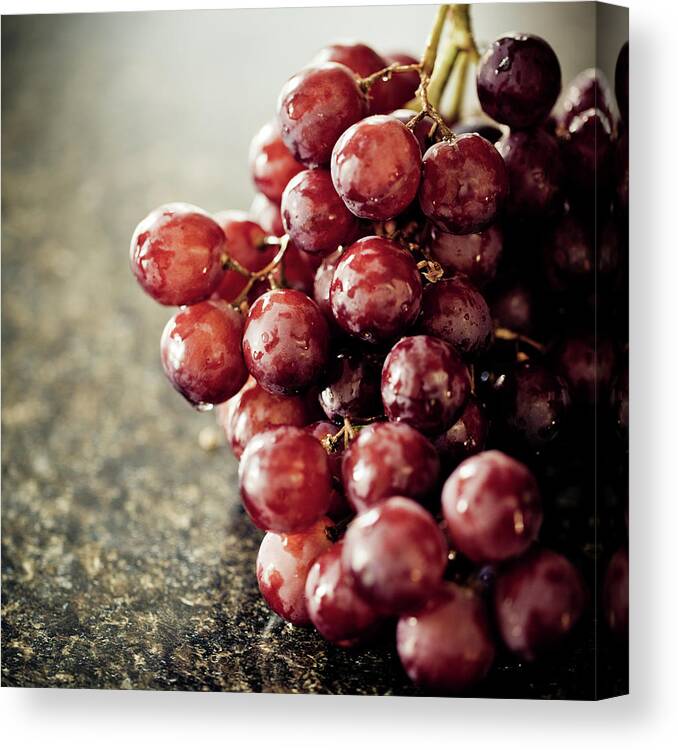 Purple Canvas Print featuring the photograph Grape #1 by Mmeemil