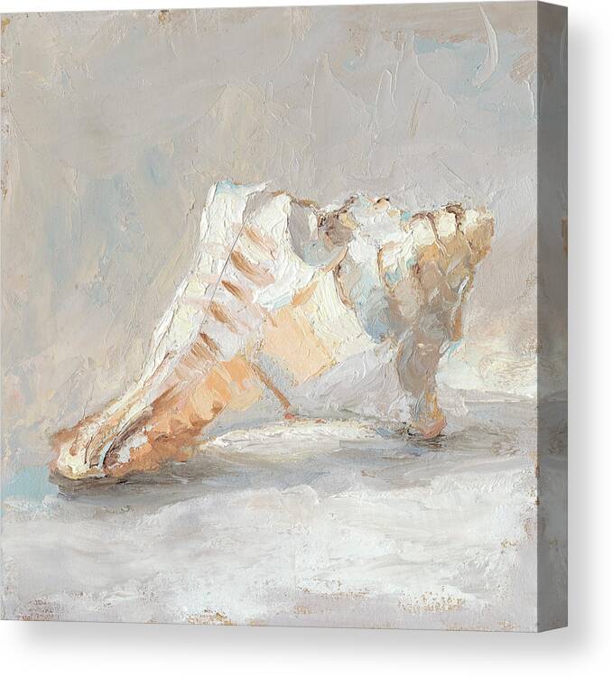 Coastal & Tropical Canvas Print featuring the painting Impressionist Shell Study I #1 by Ethan Harper