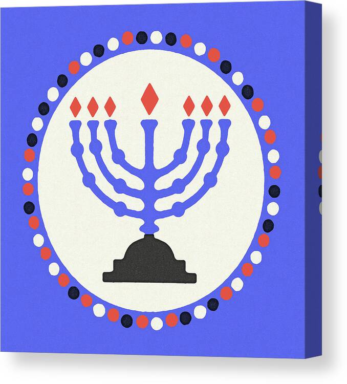 Belief Canvas Print featuring the drawing Menorah by CSA Images