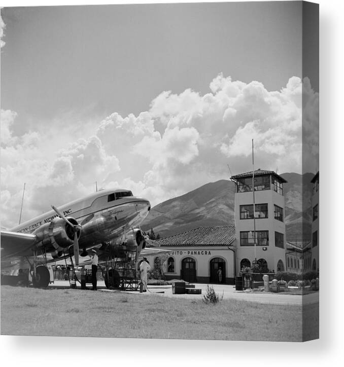 Quito Canvas Print featuring the photograph Pan American Grace Airways #1 by Michael Ochs Archives