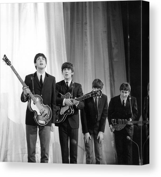 People Canvas Print featuring the photograph Photo Of Beatles #1 by David Redfern