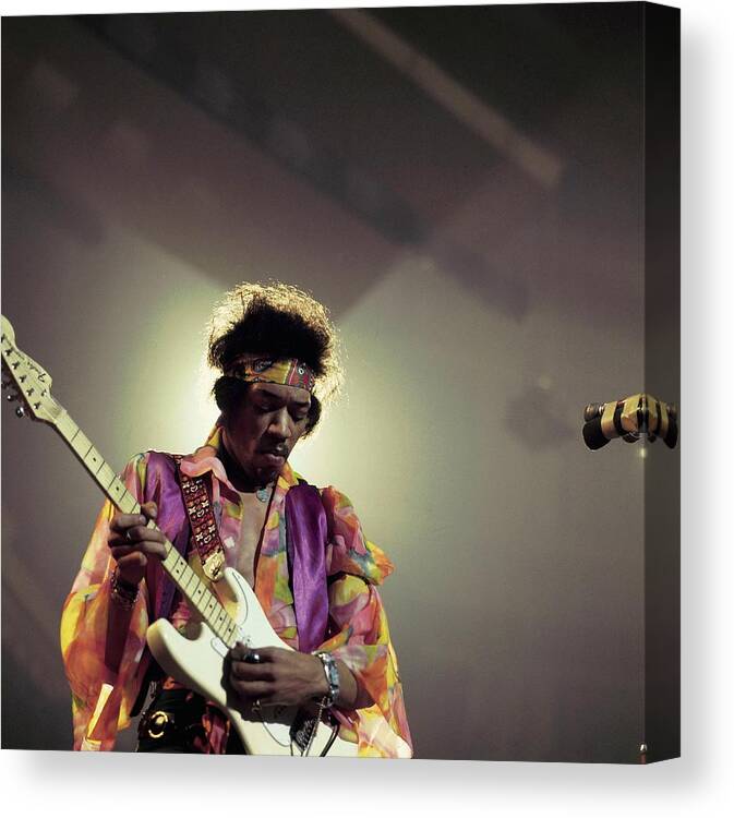 Singer Canvas Print featuring the photograph Photo Of Jimi Hendrix #1 by David Redfern