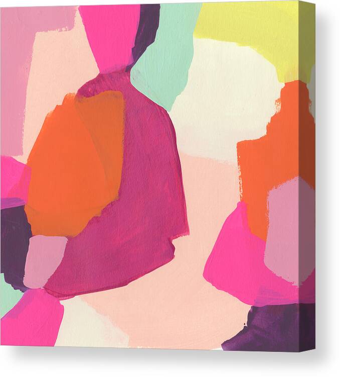 Abstract Canvas Print featuring the painting Pink Slip I #1 by June Erica Vess
