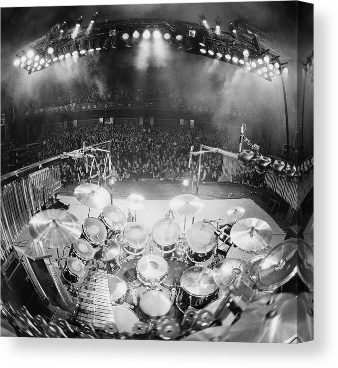 Crowd Canvas Print featuring the photograph Rush In Concert by Fin Costello