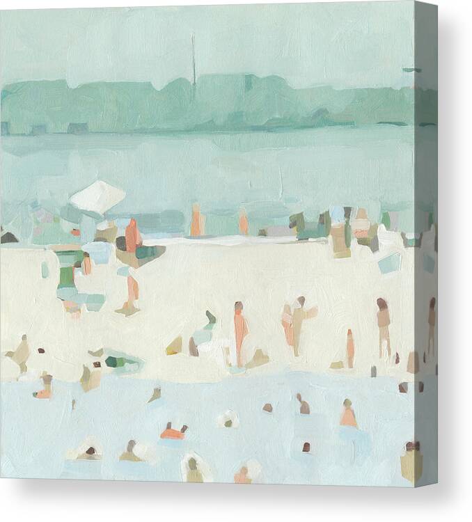 Coastal & Tropical Canvas Print featuring the painting Sea Glass Sandbar I #1 by Emma Scarvey