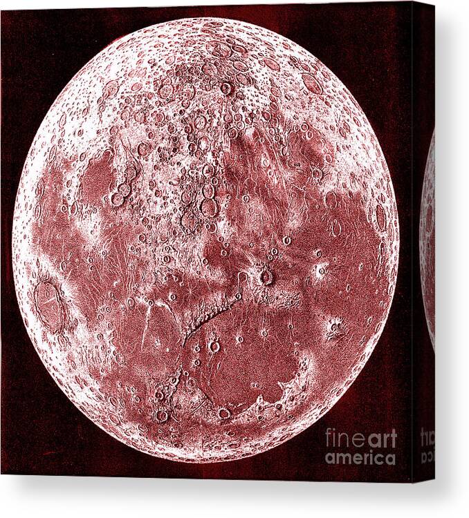 Moon Canvas Print featuring the photograph Topography Of The Moon #1 by Collection Abecasis/science Photo Library