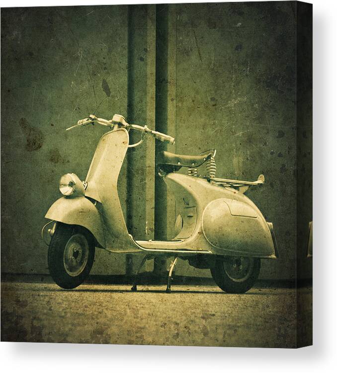 Engine Canvas Print featuring the photograph Vintage Italian Scooter #1 by Thepalmer