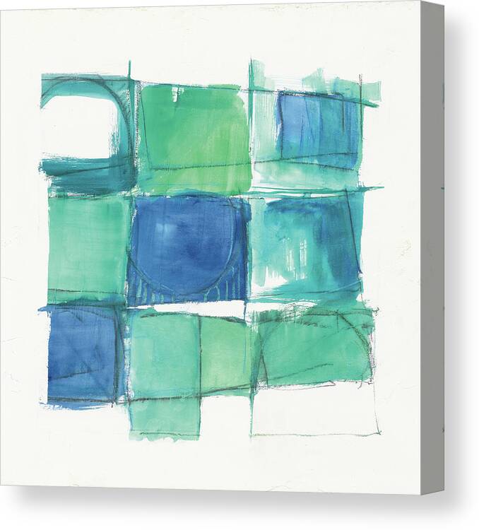 Abstract Canvas Print featuring the painting 131 West 3rd Street Square II On White by Mike Schick