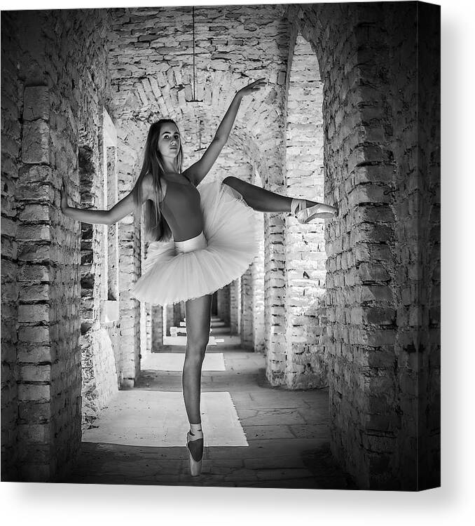  Canvas Print featuring the photograph Ballerina #2 by Milan Uhrin