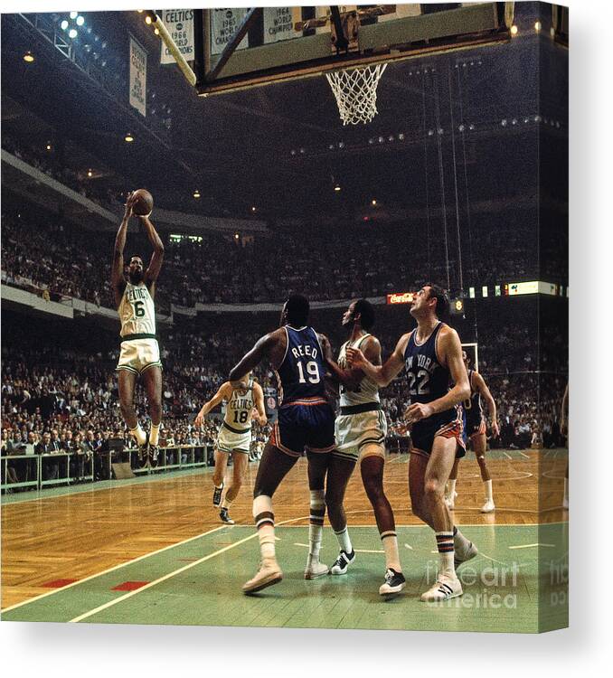 Nba Pro Basketball Canvas Print featuring the photograph Boston Celtics - Bill Russell by Dick Raphael