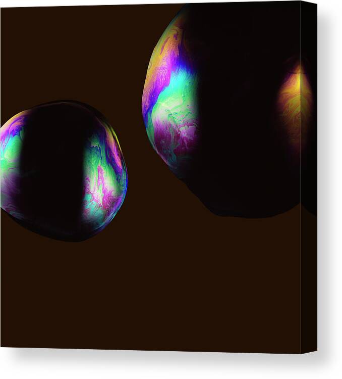 Shadow Canvas Print featuring the photograph Bubbles #2 by Jonathan Knowles