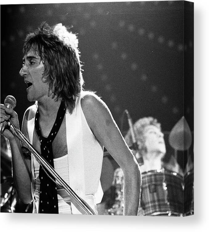 Rod Stewart Canvas Print featuring the photograph Faces Live At Lewisham Odeon #2 by Erica Echenberg
